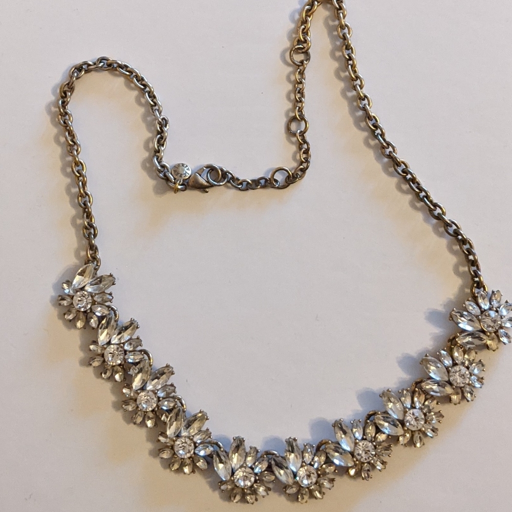J Crew rhinestone statement necklace